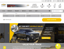 Tablet Screenshot of jameshodgechevrolet.com